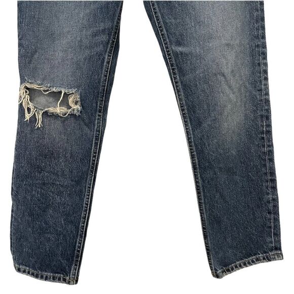 Everlane The Cheeky Ripped Knee Jean Mid Wash Distressed Cropped - Picture 5 of 8